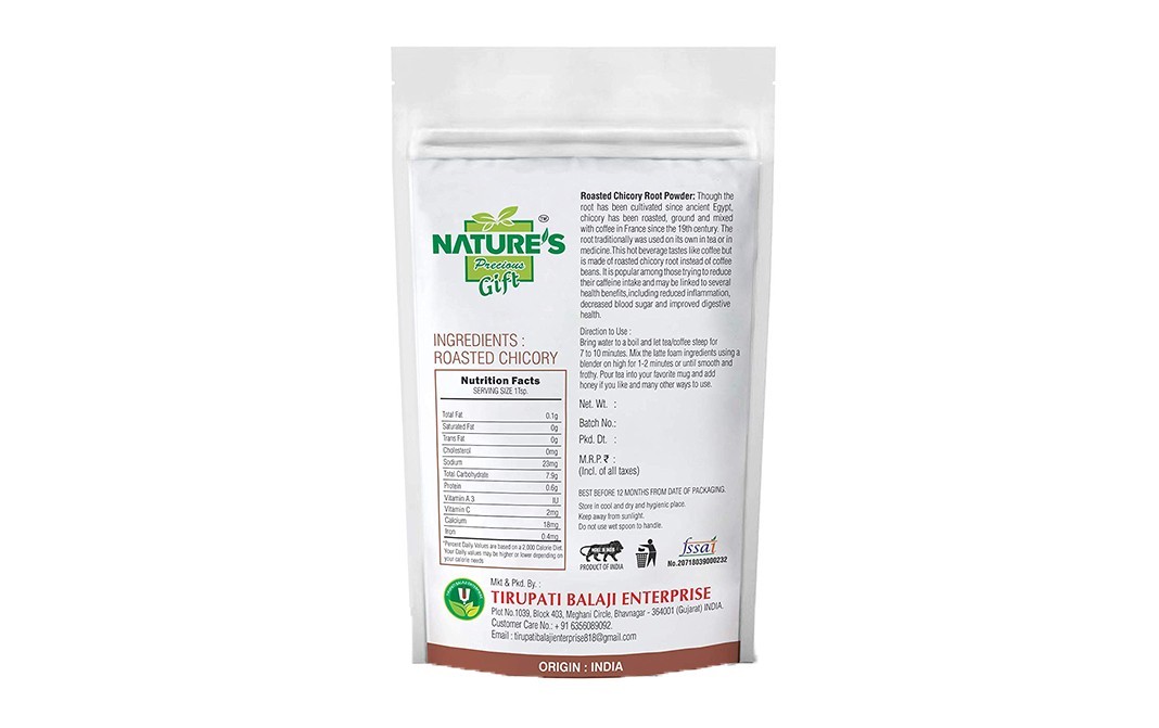 Nature's Gift Roasted Chicory Root Powder    Pack  1 kilogram